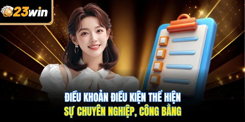 Điều khoản điều kiện thể hiện sự chuyên nghiệp, công bằng